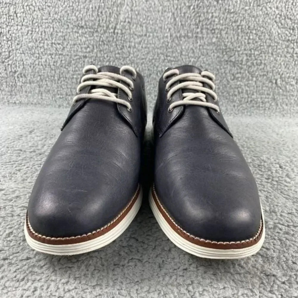 Cole haan original Classic Grand Plain Oxford Shoes Mens 11 M Navy‎ Lace Up - Picture 4 of 14